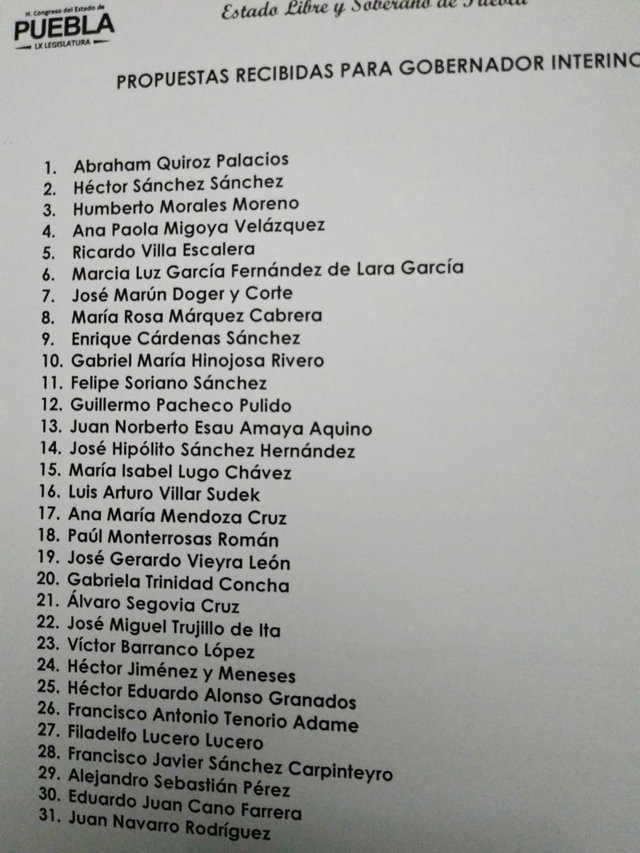 Exedil, diputado y empresario van por gobierno interino; suman 31 aspirantes