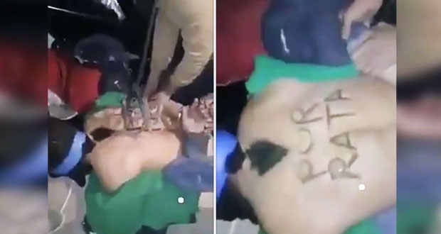 Difunden video de presunto ladrón siendo marcado con hierro caliente
