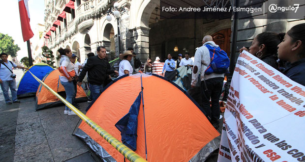 Casos de exsindicalizados se revisarán si levantan plantón, sostiene Rivera