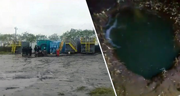 Exhiben sabotaje a ducto de Pemex y congelan cuentas huachicoleras
