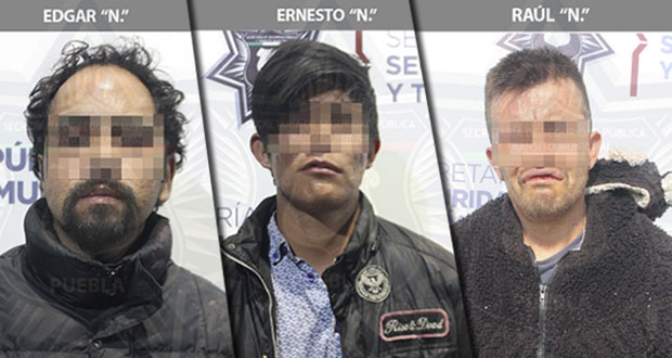 Caen dos por robo a Oxxo en Xonaca y uno por asalto en Amalucan