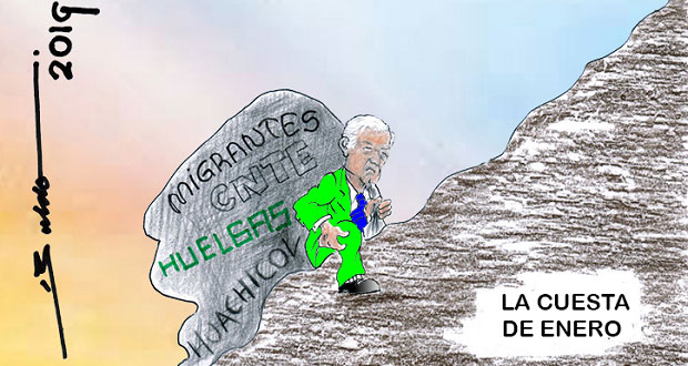 Caricatura: Así inició el 2019 AMLO