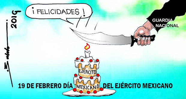 Caricatura: Guardia Nacional invitada al festejo del Ejército
