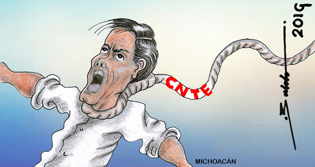 Caricatura: La CNTE ahorca a Michoacán