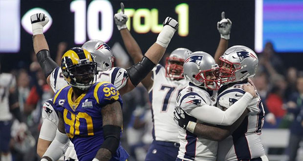 Continúa la dinastía de Patriots; vence a Rams en el Súper Bowl