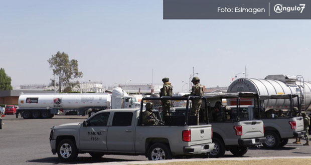 Resguardan instalaciones de Pemex en Parque Industrial Puebla 2000