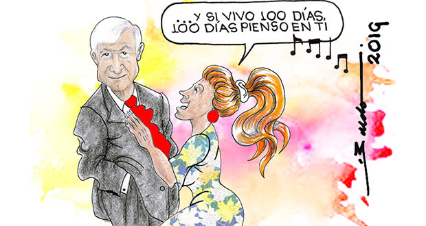 Caricatura: Acción poética de AMLO