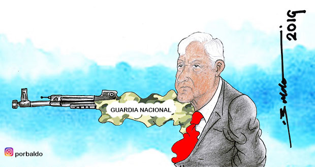 Caricatura: La cuestionada Guardia Nacional de AMLO