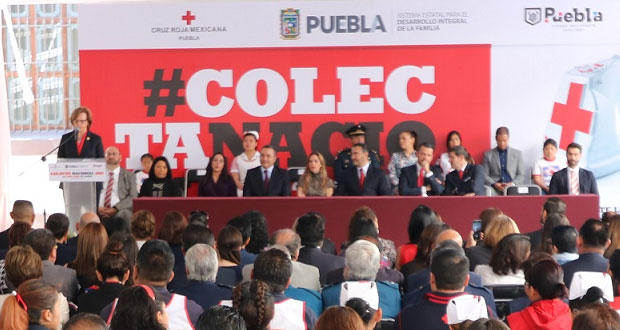 DIF estatal y Cruz Roja en Puebla inician colecta nacional 2019
