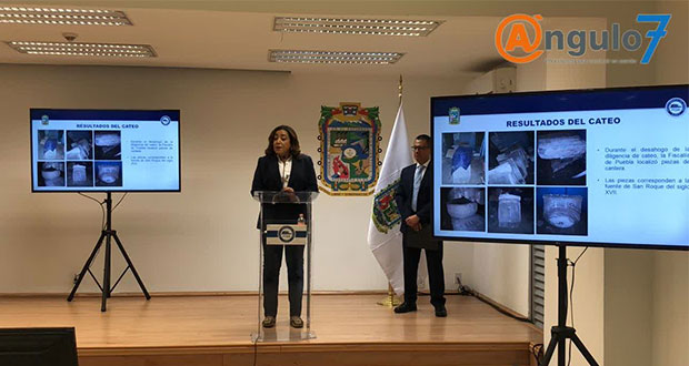 FGE recupera 52 piezas de fuente de San Roque en cateo en inmueble del CH