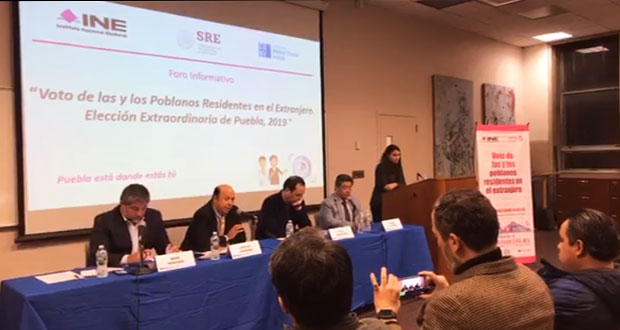 INE promueve voto de poblanos en extranjero; van 1,481 registrados