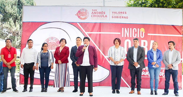 Inician cinco obras en diferentes puntos de San Andrés Cholula