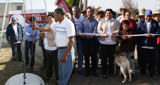 Karin Pérez entrega primera obra terminada en Tonantzintla