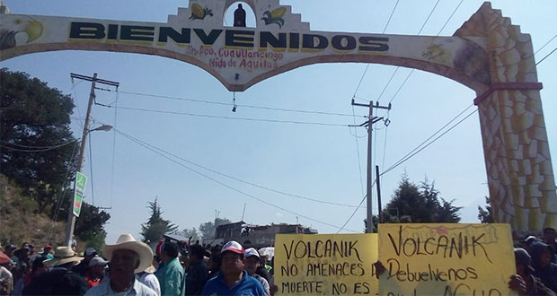 Pobladores de Ciudad Serdán acusan a Volcanic Park de dejarlos sin agua