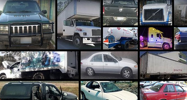 SSP asegura 18 vehículos en 9 municipios y a un presunto ladrón