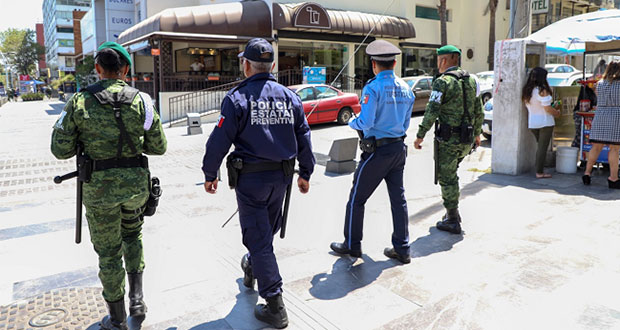 Sedena, SSP y Ssptm previenen delitos en negocios de Puebla capital