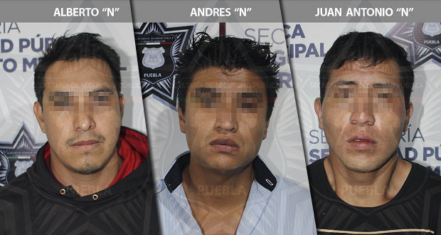 Ssptm detiene en Tres Cruces a tres presuntos asaltantes de Oxxo