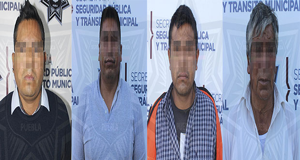 Ssptm detiene a 4 sujetos por robo y posesión de droga por la CAPU