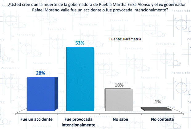53% cree que muerte de Martha Erika y RMV fue provocada: Parametría