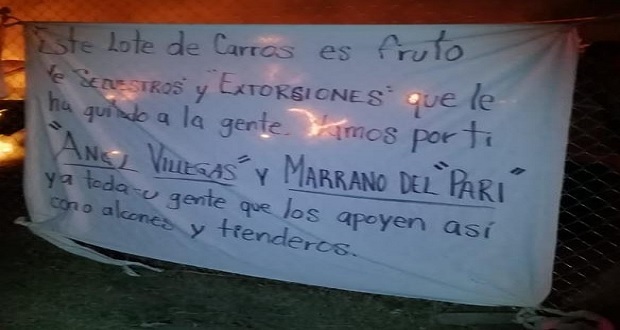 Incendian lote y dejan amenaza contra dueños en Tlalancaleca