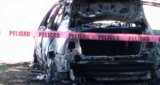 Hallan cuerpo dentro de auto calcinado en Ciudad Serdán; sería titular de MP