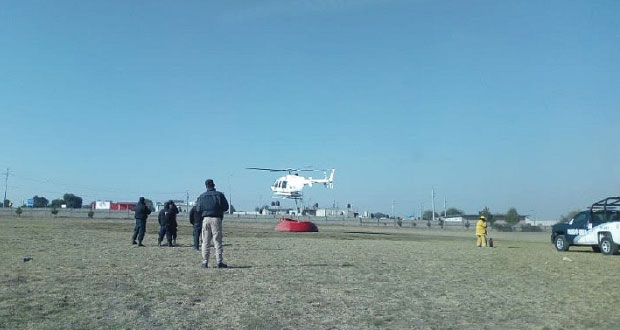 Aeronaves y brigadas combaten incendios en Tlachichuca y Ahuazotepec