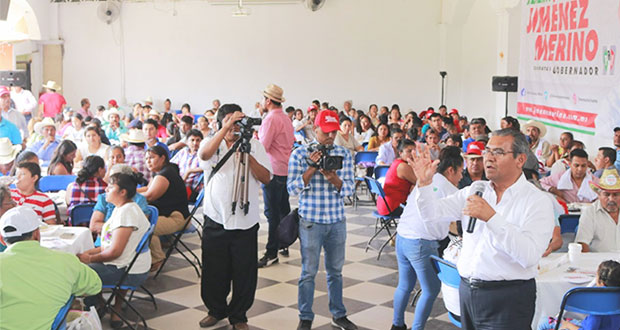 En Mixteca, Jiménez propone entubar presa Peña Colorada y sanear río Tiza
