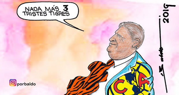 Caricatura: El piojo Herrera se lleva de corbata a Tigres