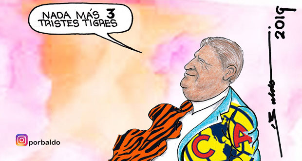 Caricatura: El piojo Herrera se lleva de corbata a Tigres