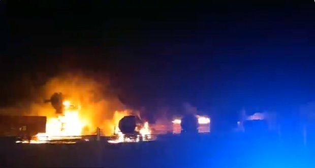 Explota contenedor en parque industrial Chachapa