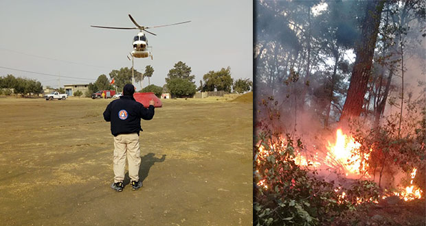 Controlan incendios forestales en Tetela y Saltillo La Fragua: PC