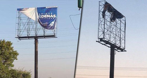 Destruyen espectaculares míos en autopista y periférico: Cárdenas