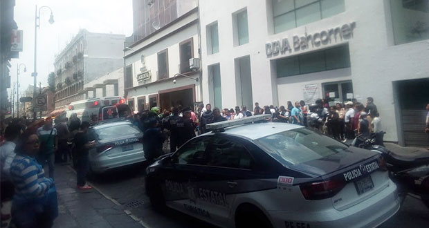 En pleno Centro Histórico de Puebla intentan linchar a delincuente