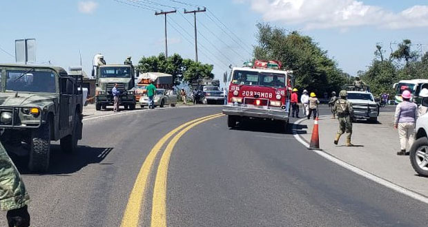 En Huachinango, controlan fuga por toma clandestina en ducto: SGG