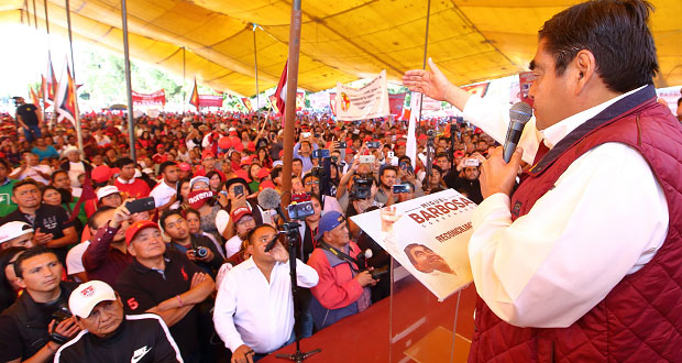Es momento de unificarnos, dice Barbosa en Huejotzingo