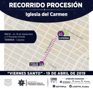 Habrá operativo de seguridad en Puebla capital por Semana Santa