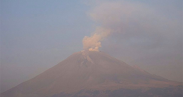 Popocatépetl registra 62 exhalaciones con gases y ceniza: PC