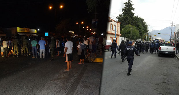 En Tehuacán y Acajete, rescatan a 4 presuntos delincuentes de ser linchados