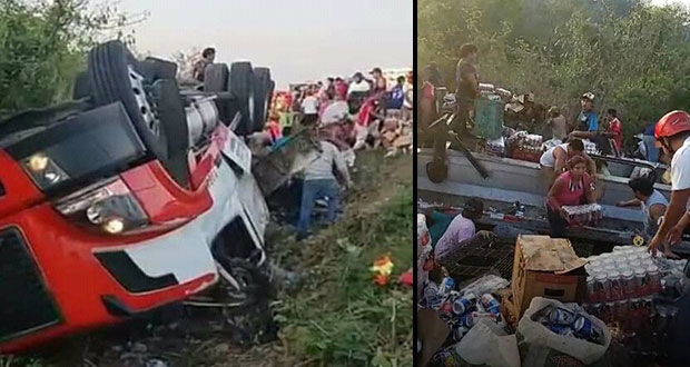 Tráiler de cerveza es saqueado en carretera Campeche–Mérida