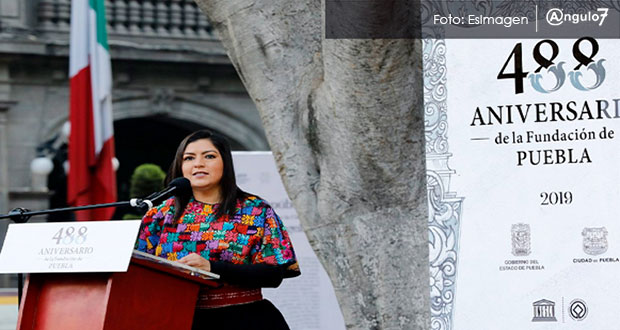 En 488 aniversario de la fundación de Puebla, Rivera llama a la unidad