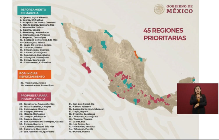 Puebla capital y Tehuacán, entre 45 zonas donde GN reforzará seguridad