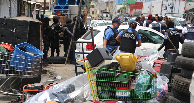 Ejército y Ssptm catean locales de mercados Hidalgo y Unión