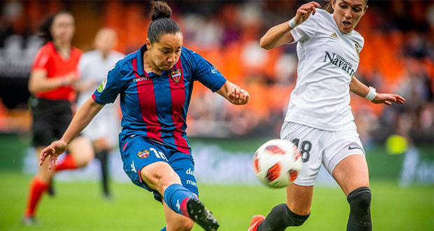 Gol de mexicana Charlyn Corral, el mejor de la liga femenil española