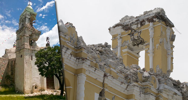 Iglesias y escuelas en la mixteca dañadas por sismo del S19, sin atender