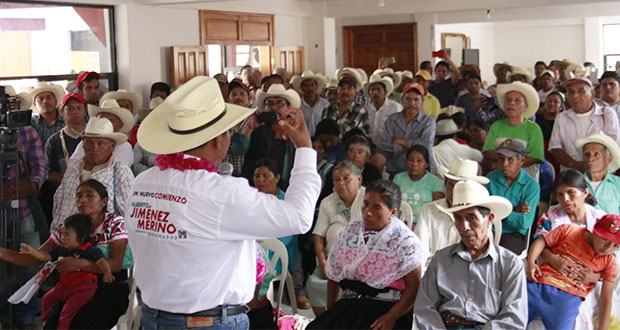 Jiménez plantea carreteras de Tlamanca a Cuautempan y Tepetzintla