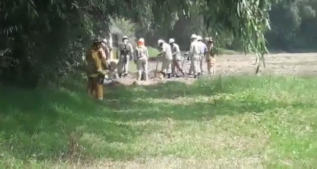 Reportan fuga de gas LP en Coronango; PC y bomberos ya la atienden