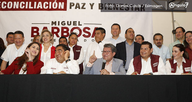 Senadores de Morena, PVEM y PT respaldan a Barbosa