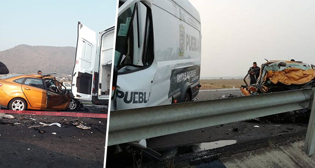 Choque de particular y unidad de SS en la Teziutlán-Virreyes deja 3 muertos