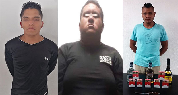 SSP detiene a tres hombres por robo, asalto y portación de arma