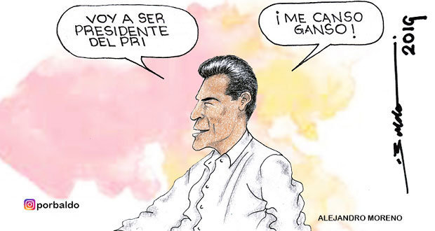 Caricatura: Con aspiraciones 4T, priísta quiere el CEN